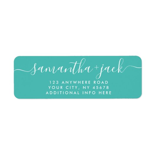 4 LINES Moderne Hochzeit Stilvolle Rücksendeadress (Vorne)