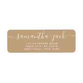 4 LINES Moderne Hochzeit Stilvolle Rücksendeadress (Vorne)