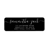 4 LINES Moderne Hochzeit Stilvolle Rücksendeadress (Vorne)