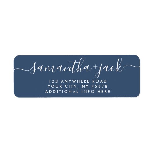 4 LINES Moderne Hochzeit Stilvolle Rücksendeadress (Vorne)