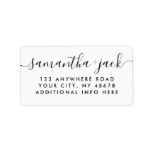 4 LINES Moderne Hochzeit Stilvolle Rücksendeadress