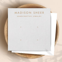 4 Loch, 2 Pair Light Grau, Earring Display Card