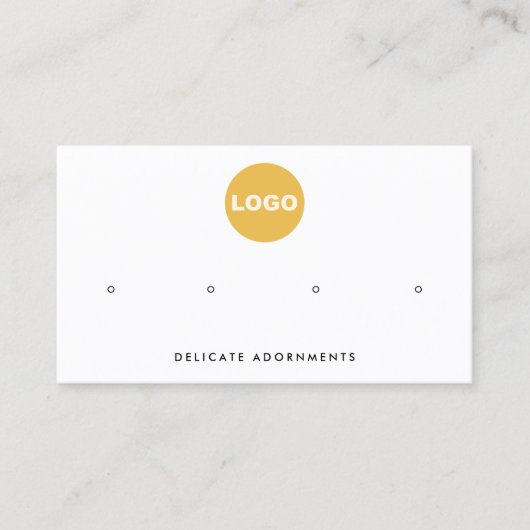 4 Loch Stud mit benutzerdefiniertem Logo-Display Visitenkarte (Vorderseite)