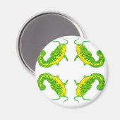 4 Lucky Fish Magnet (Vorderseite/Rückseite)