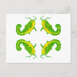 4 Lucky Fish Postkarte