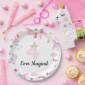 4 mal magisch, Einhorn Geburtstag, Regenbogen Pappteller (Party)