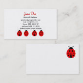 4 Marienkäfer-Telefonkarte Telefonnummerkarte (Vorne/Hinten)