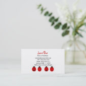 4 Marienkäfer-Telefonkarte Telefonnummerkarte (Stehend Vorderseite)