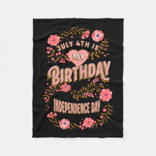 4. Mein Geburtstag, Unabhängigkeitstag Fleecedecke