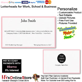 4 Moderne rosa Logos fördern den Markennamen des U Visitenkarte