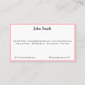 4 Moderne rosa Logos fördern den Markennamen des U Visitenkarte (Vorderseite)