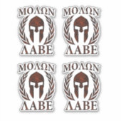 4 Molon Labe Spartan Warrior Laurels Aufkleber (Vorderseite)