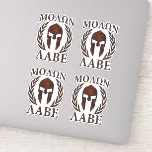 4 Molon Labe Spartan Warrior Laurels Aufkleber