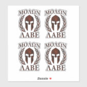 4 Molon Labe Spartan Warrior Laurels Aufkleber (Blatt)