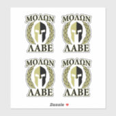 4 Molon Labe Spartan Warrior Laurels Aufkleber (Blatt)