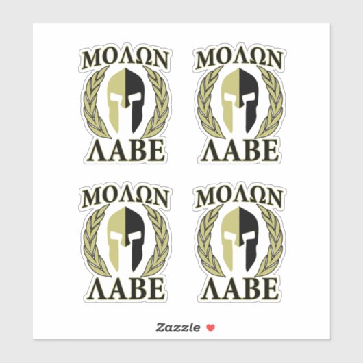 4 Molon Labe Spartan Warrior Laurels Aufkleber (Blatt)