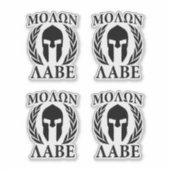 4 Molon Labe Spartan Warrior Laurels Aufkleber (Vorderseite)