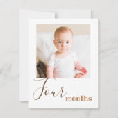 4 Monate Foto Erste Geburtstagskarte (Vorderseite)