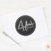 4 Monate Klassischer Rundaufkleber Runder Aufkleber (Umschlag)