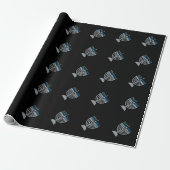 4. Nacht des Hanukkah Glitzer Wrapping Paper Geschenkpapier (Ungerollt)
