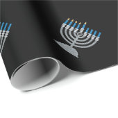 4. Nacht des Hanukkah Glitzer Wrapping Paper Geschenkpapier (Rolleneckpunkt)