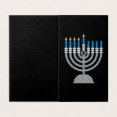 4. Nacht Hanukkah Glitzer Cards 25pk (Außenseite Aufgefaltet)