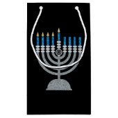 4. Nacht Hanukkah Glitzer Kleine Geschenktasche Kleine Geschenktüte (Rückseite)