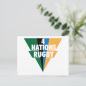 4 Naciones Rugby Postkarte (Stehend Vorderseite)