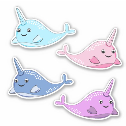 4 Narwhal Vinyl Sticker (Vorderseite)