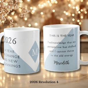 4. Neujahrsvorsatz für 2026 Jahr des Wandels  Kaffeetasse
