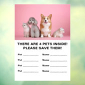 4 Nothilfe für Haustiere Fensteraufkleber (Blatt 3)