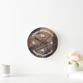 4 Nummer Rusty Black Patina Werkstatt Runde Wanduhr (Zuhause)