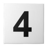 4 - Nummer vier Fliese (Vorderseite)