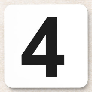 4 - Nummer vier Getränkeuntersetzer