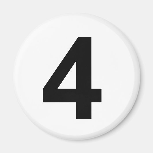 4 - Nummer vier Magnet (Vorne)