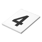 4 - Nummer vier Notizblock (Rotiert)