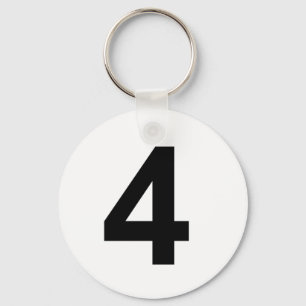 4 - Nummer vier Schlüsselanhänger