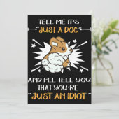 4 Nur ein Idiot-Corgi Einladung (Stehend Vorderseite)