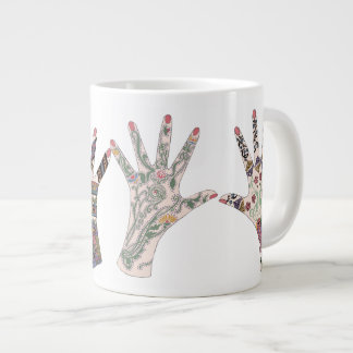 4 oder eine Mehndi nette riesige Tasse