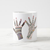 4 oder eine Mehndi nette riesige Tasse (Vorderseite)