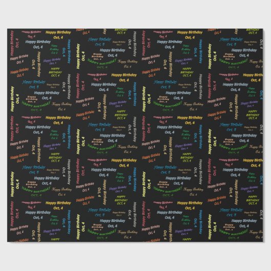 4. Oktober Geschenkpapier (Flach)