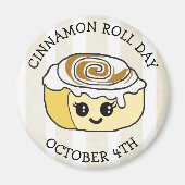 4. Oktober ist Cinnamon Roll Day Magnet (Vorne)