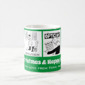 4 Optician Themed Cartoon zu personalisieren. Kaffeetasse (Mittel)