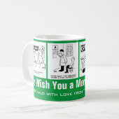 4 Optician Themed Cartoon zu personalisieren. Kaffeetasse (Vorderseite Links)