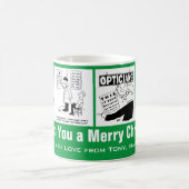 4 Optician Themed Cartoon zu personalisieren. Kaffeetasse (Mittel)