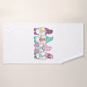 4 Ostergnomen Pastel Frühling Bunny Ears Gingham R Badehandtuch (Badehandtuch)