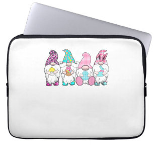 4 Ostergnomen Pastel Frühling Bunny Ears Gingham R Laptopschutzhülle