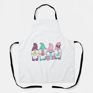 4 Ostergnomen Pastel Frühling Bunny Ears Gingham R Schürze