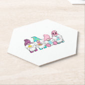 4 Ostergnomen Pastel Frühling Bunny Ears Gingham R Untersetzer (angewinkelt)
