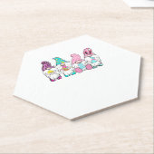 4 Ostergnomen Pastel Frühling Bunny Ears Gingham R Untersetzer (angewinkelt)